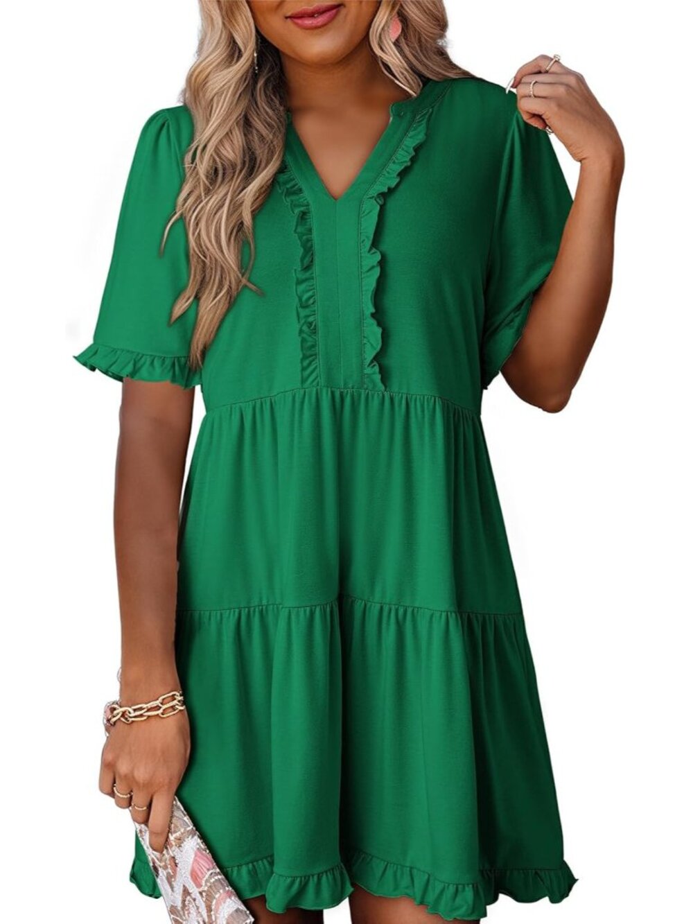 Womens A Line Babydoll Casual Summer Dresses with Pockets